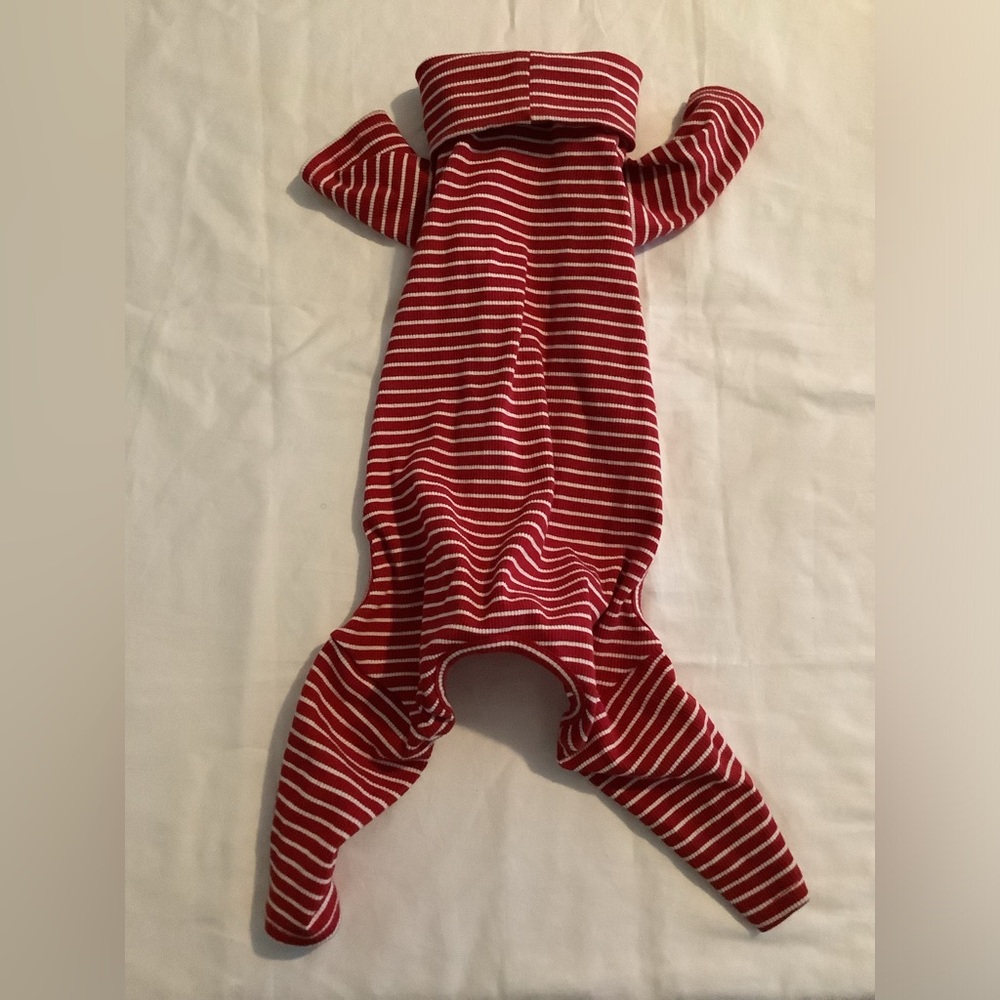 Striped Red Dog One Piece